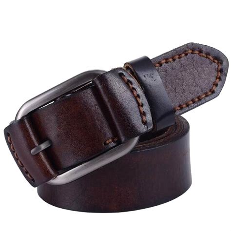 2018 Top Cow Genuine Leather Belts For Men Alloy Buckle