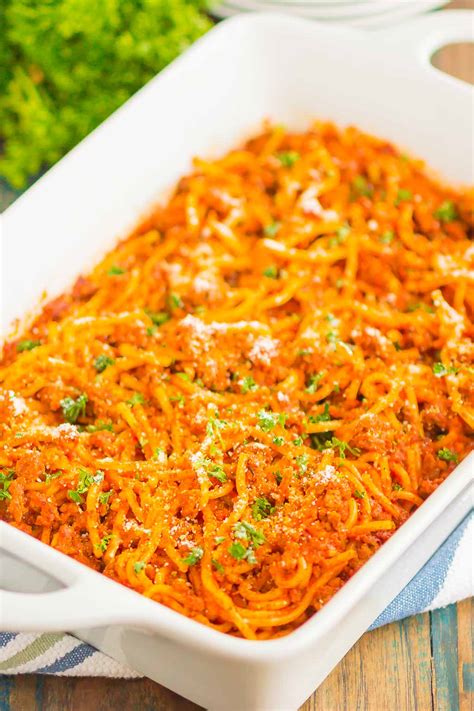 Easy Baked Spaghetti Recipe Pumpkin N Spice