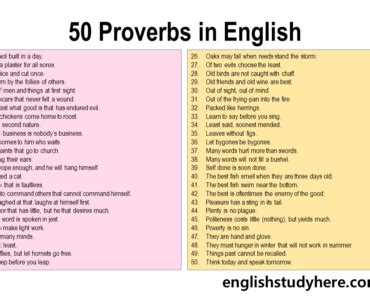 1000 Proverbs In English With Meaning English Study Here