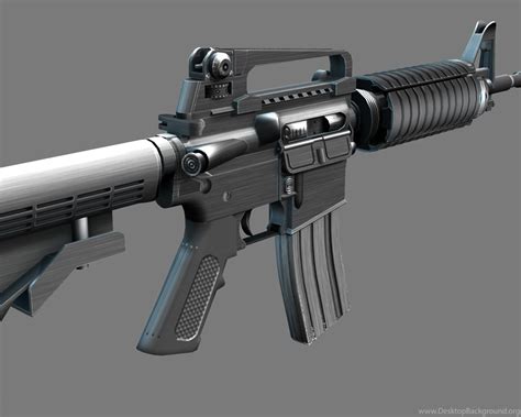 M4a1 Weapon Gun Military Rifle Police Te Wallpapers Desktop Background