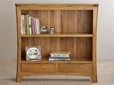 Orrick Rustic Solid Oak Wide Bookcase Home Office Furniture
