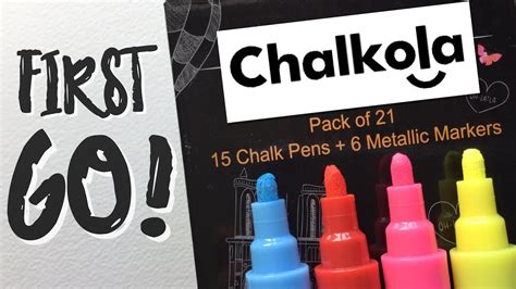 Chalkola Chalk Markers Review My First Go Drawing On Different