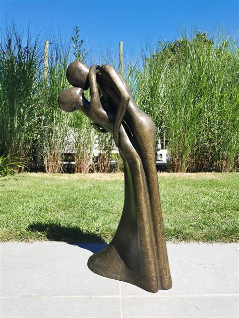 Couple Embracing And Kissing Bronze Sculpture Large Etsy Australia