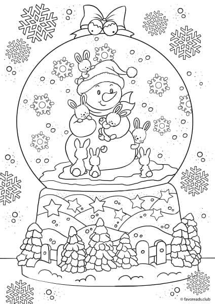 Nativity coloring page by hope ink. Christmas Joy - Christmas Globe - Printable Adult Coloring ...