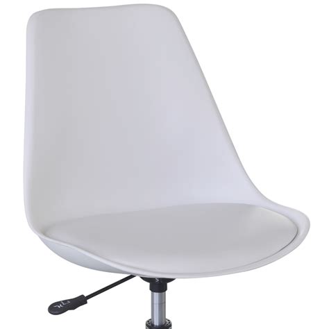 It has durable and stable construction and features a stylish faux marble top. white 2 Height Adjustable Swivel Dining Chairs White - LovDock.com