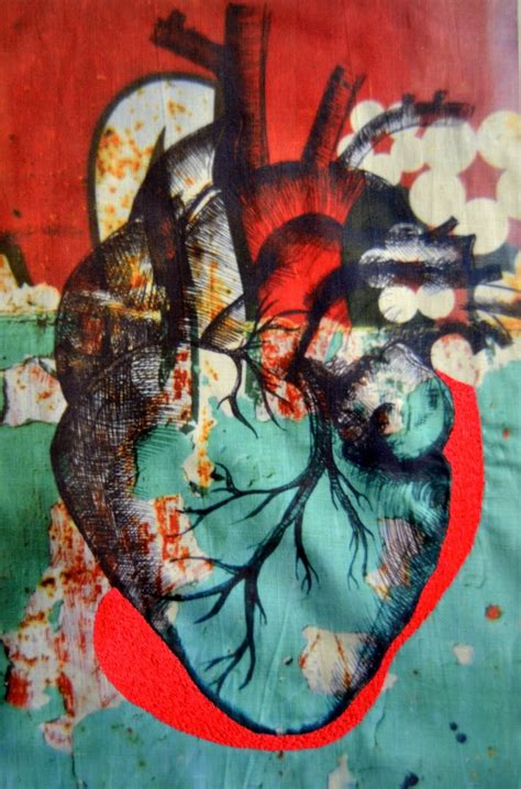 Textile And Mixed Media Art Works Head Heart And Textile File Heart Art