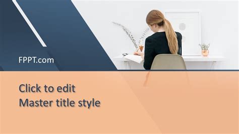 Free Woman In Office Powerpoint Template Free Powerpoint Templates
