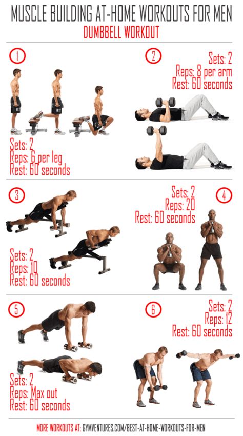 At Home Workouts For Men Dumbbell Workout Home Workout Men Workout