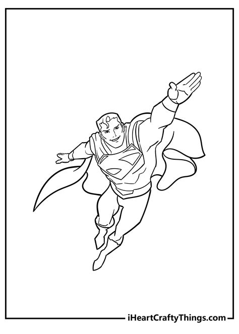 Superman Flying Coloring Pages