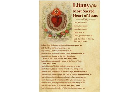 Litany Of The Most Sacred Heart Of Jesus Set Hclitanysacredh