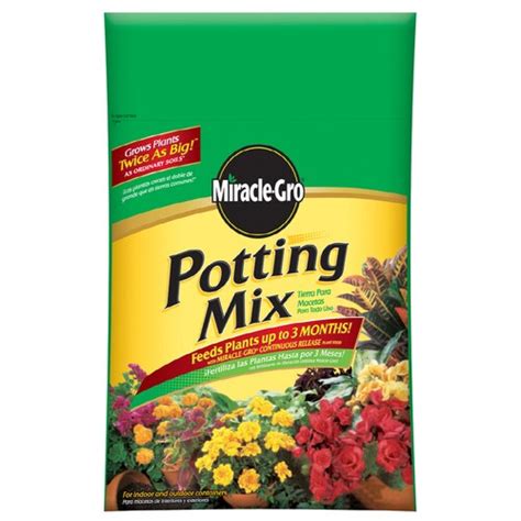 Miracle Gro 16 Quart Premium Potting Mix In The Soil Department At