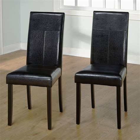 Faux Leather Parson Chair Set Of 2
