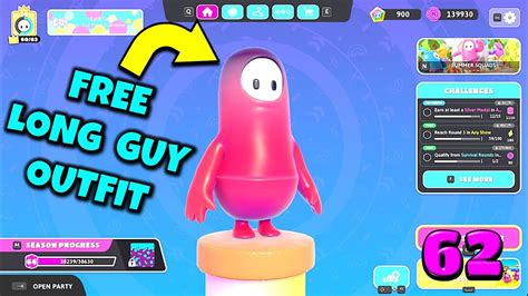 FALL GUYS How To Get FREE LONG GUY OUTFIT GRANDIS Gameplay Part