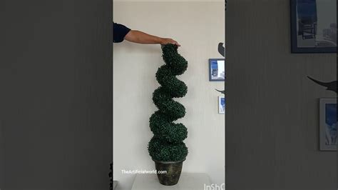 Ultimate Height Adjustable Artificial Topiary Boxwood Spiral Tree Youtube