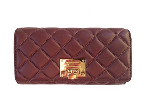 Michael Kors Astrid Carryall Quilted Leather Wallet Clutch Merlot Price Drop Deals On