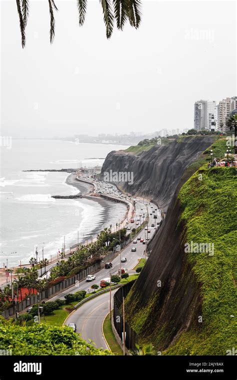 View Of The Coastal Promenade Of Lima In The Dsitrict Of Miraflores