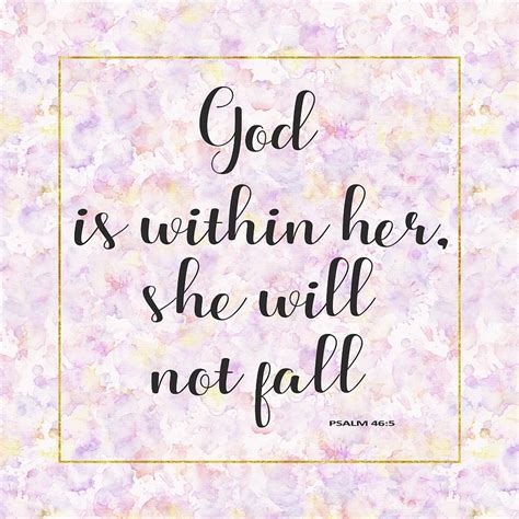 God Is Within Her Quote Hand Lettering God Is Within Her She Will Not Fall Stock Vector