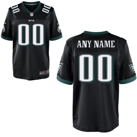 Mens Philadelphia Eagles Nike Black Custom Elite Jersey