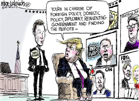 Political Cartoon U S Trump Kushner CNN Fox News Government The Week