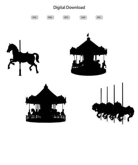 Carousel Horse Svg Carousel Horse Silhouette Carousel Horse Svg Bundle