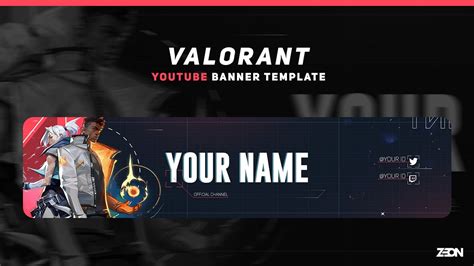 Valorant Youtube Banner Template 2021 Free Youtube