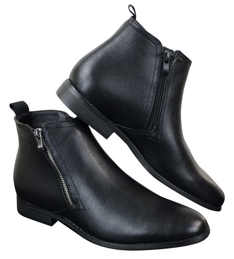 Mens Black Low Cut Boots