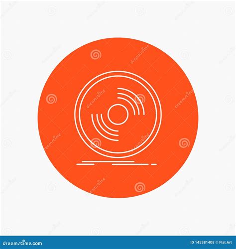 Disc Dj Phonograph Record Vinyl White Line Icon In Circle
