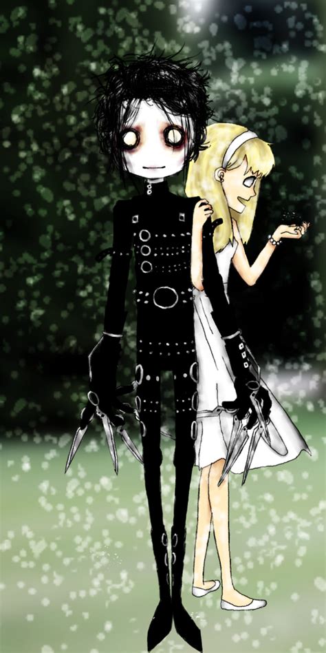 In edward scissorhands, the villain is a neighborhood lout named jim ( anthony michael hall ), who doesn't like guys with scissors for hands, and picks on all of burton's movies look great. Edward & Kim | Tim burton