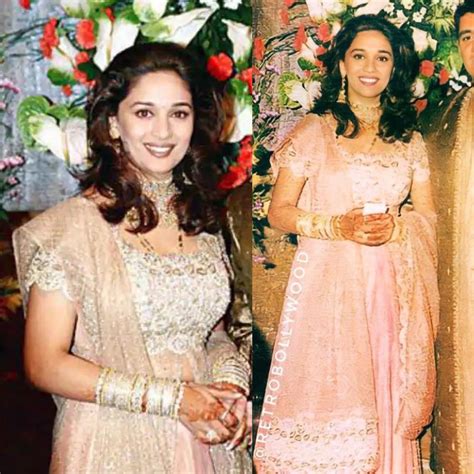 Madhuri Dixit For Her Wedding Reception 1999 R Bollywoodfashion