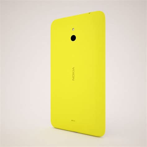 Nokia Lumia 1320 Yellow 3d Model 39 3ds Fbx Max Obj Unknown