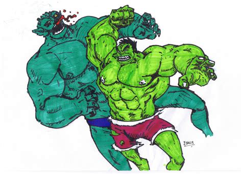 Hulk Vs Abomination Colours By Crazyjedichicken On Deviantart