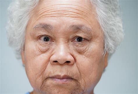 Face Of Asian Senior Or Elderly Old Lady Woman Close Up Stock Image Image Of Grandmother