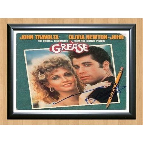 John Travolta Olivia Newton John Grease Signed Autographed Photo Poster