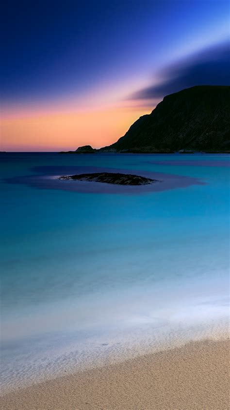 Grotlesanden Beach Wallpaper 4k Norway Coastal Sunset Ocean Blue