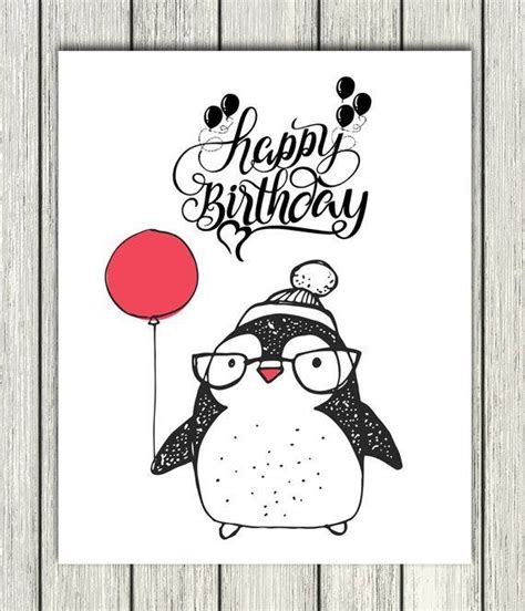 Penguin Birthday Card Printable Printable Templates