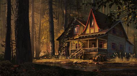 🧡cabin In Autumn Woods🧡 On Artstation At