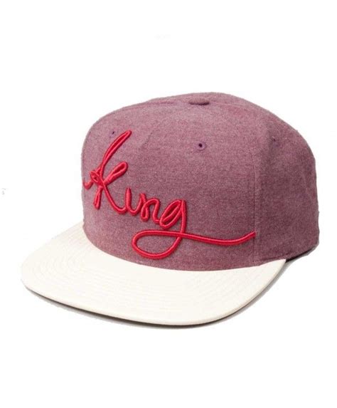 King Apparel Signature Snapback Cap Red One Size Snapback Cap King