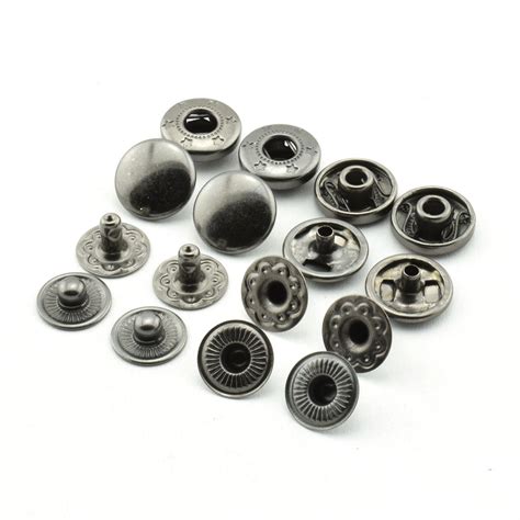 Crafts 120 Sets Metal Snap Fasteners Press Stud Kit For Leather Craft