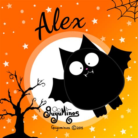 Significado Del Nombre Alex Al Estilo Guyuminos Halloween Ilustracion