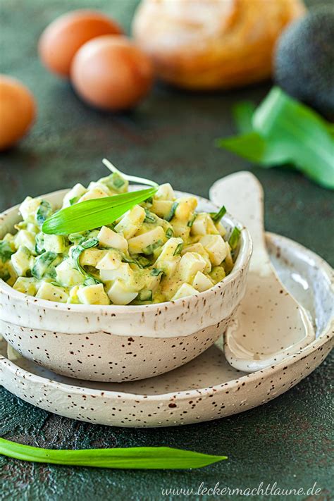Eiersalat mit Avocado und Bärlauch