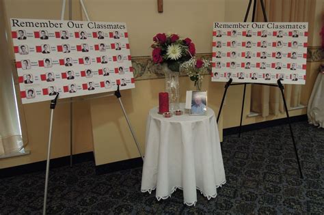In Memory Board With Special Table Class Reunion Decorations 50th