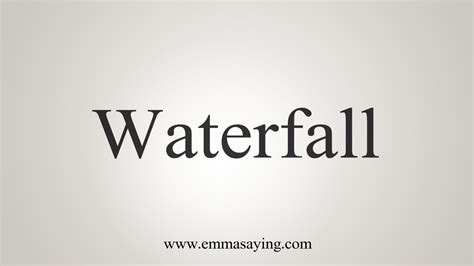 How To Say Waterfall Youtube