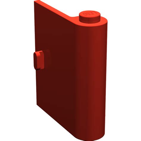 Lego Red Door 1 X 3 X 3 Right With Solid Hinge Brick Owl Lego