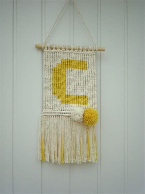 Macrame Initials Letters Choice Of Colours Any Letter Etsy