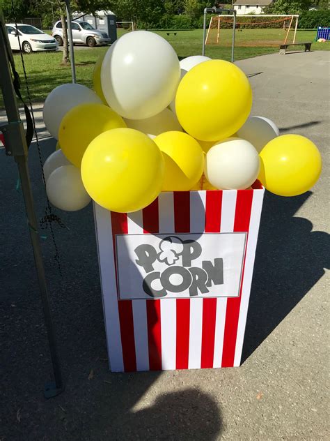 Carnival Balloon Popcorn Diy Carnival Party Decorations Movie Night