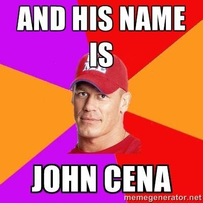 The song was released on april 9, 2005, as the lead single from the album on columbia and wwe music group. And His Name Is John Cena - Hypocritical John Cena | Meme ...