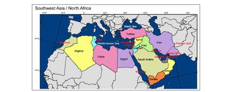 Maps Of North Africa And Southwest Asia