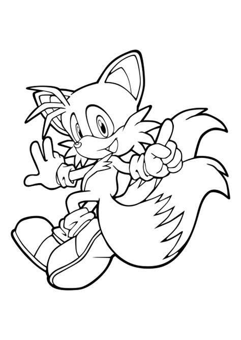 Tails Is Running Coloring Pages Sonic The Hedgehog Coloring Pages
