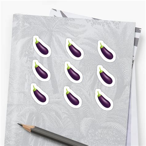Eggplant Emoji ♥ Stickers By Fill14sketchboo Redbubble