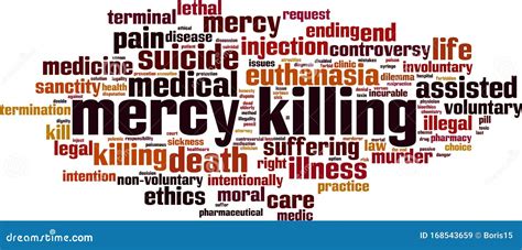 Mercy Killing Word Cloud Stock Vector Illustration Of Killing 168543659
